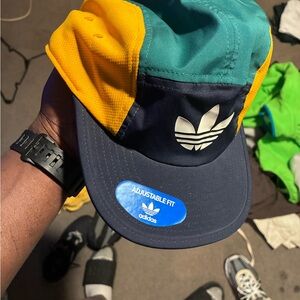 Adidas Kids Cap in Yellow, Green, and Navy